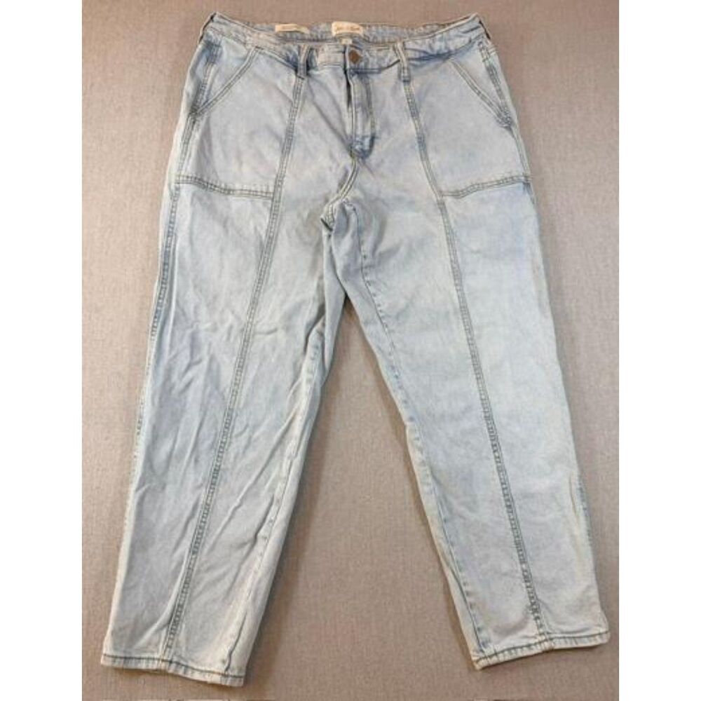 Universal Thread Jeans Womens Size 14W Light Wash Front Seam Utility Straight